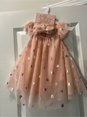 Just Lizzy 2 Piece Fashion Set with Headband Pink Dress